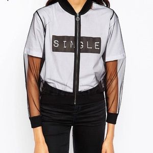 ASOS Bomber Jacket In Mesh